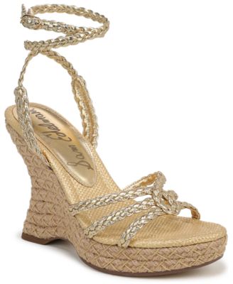 gold dress wedges AKIRA Minoru Gold Wedge Sandal main image 1