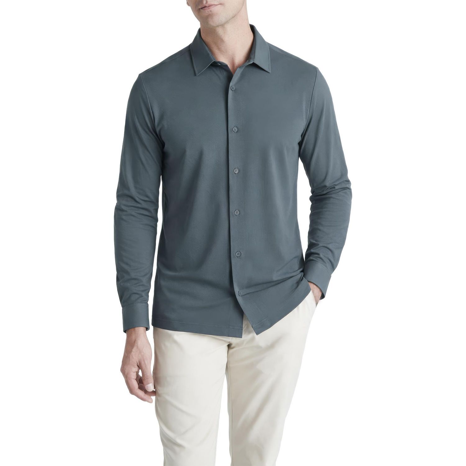 Men's Office-Leisure Collection Cool Tech Seamless Long Sleeve Shirt