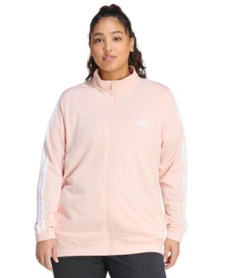 Plus Size Essentials Tricot Three Stripes Track Jacket