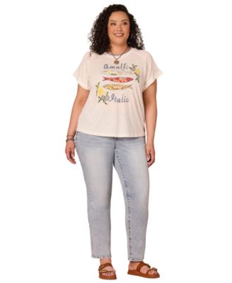 Plus Size Short-Sleeve Crew Neck T-Shirt