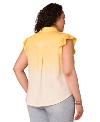 Plus Size Collared Neck Shirt