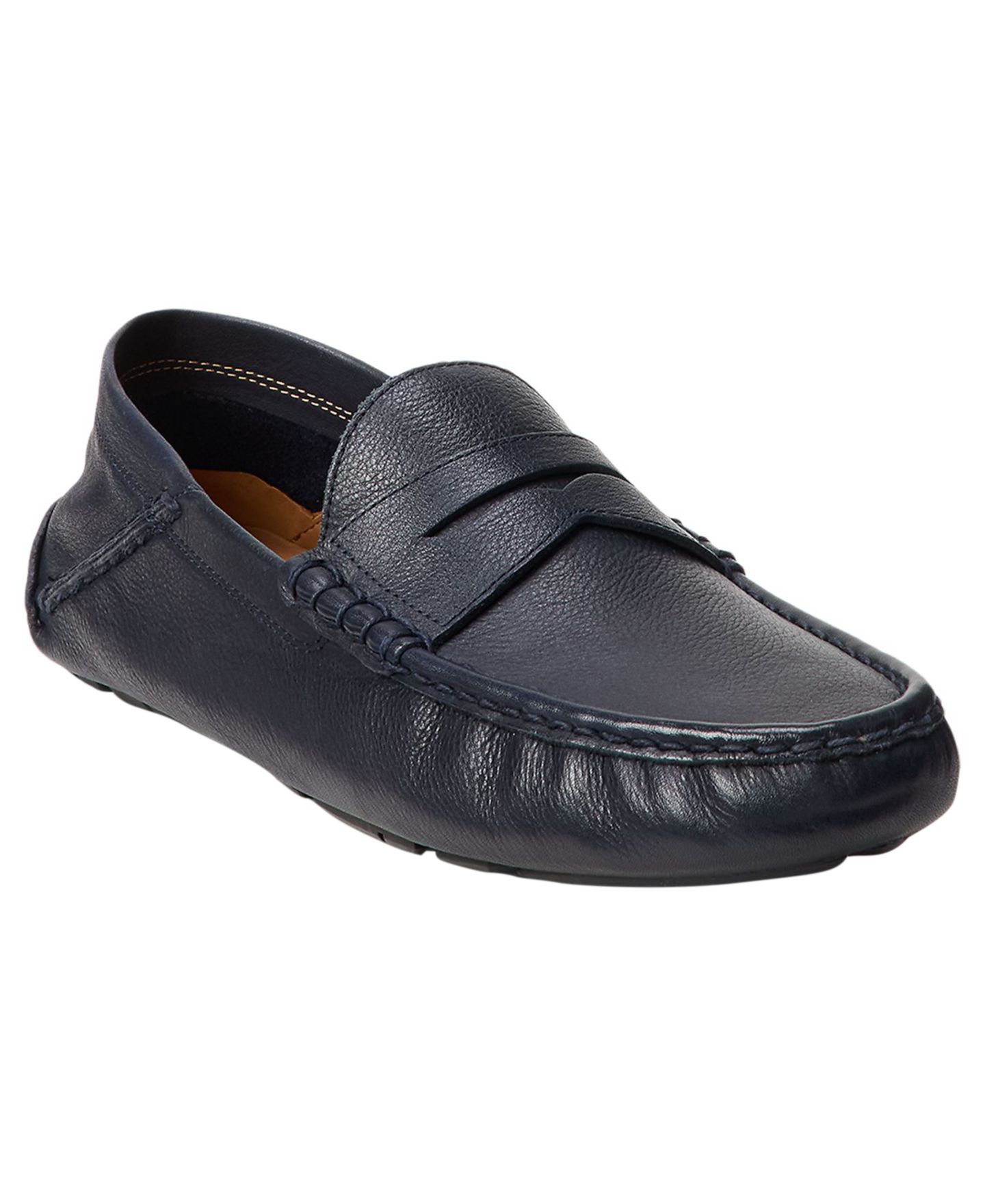 Мужские туфли Polo Ralph Lauren Anders Leather Collapsible Heel Driver, цвет: Синий — фото 1