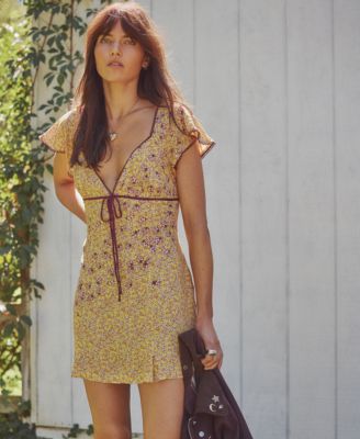 Women's Backroads Floral Print V-Neck Mini Dress