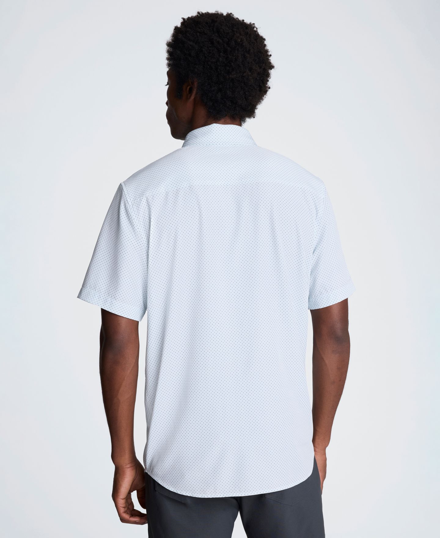 Мужская рубашка Kenneth Cole Slim Fit Short-Sleeve, цвет: Синий — фото 5