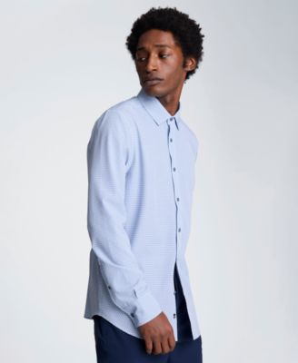 Men's Slim Fit Point Collar Button-Down Shirt