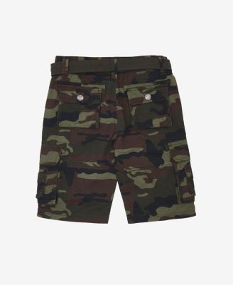 Boy's Belted Twill Cargo Shorts