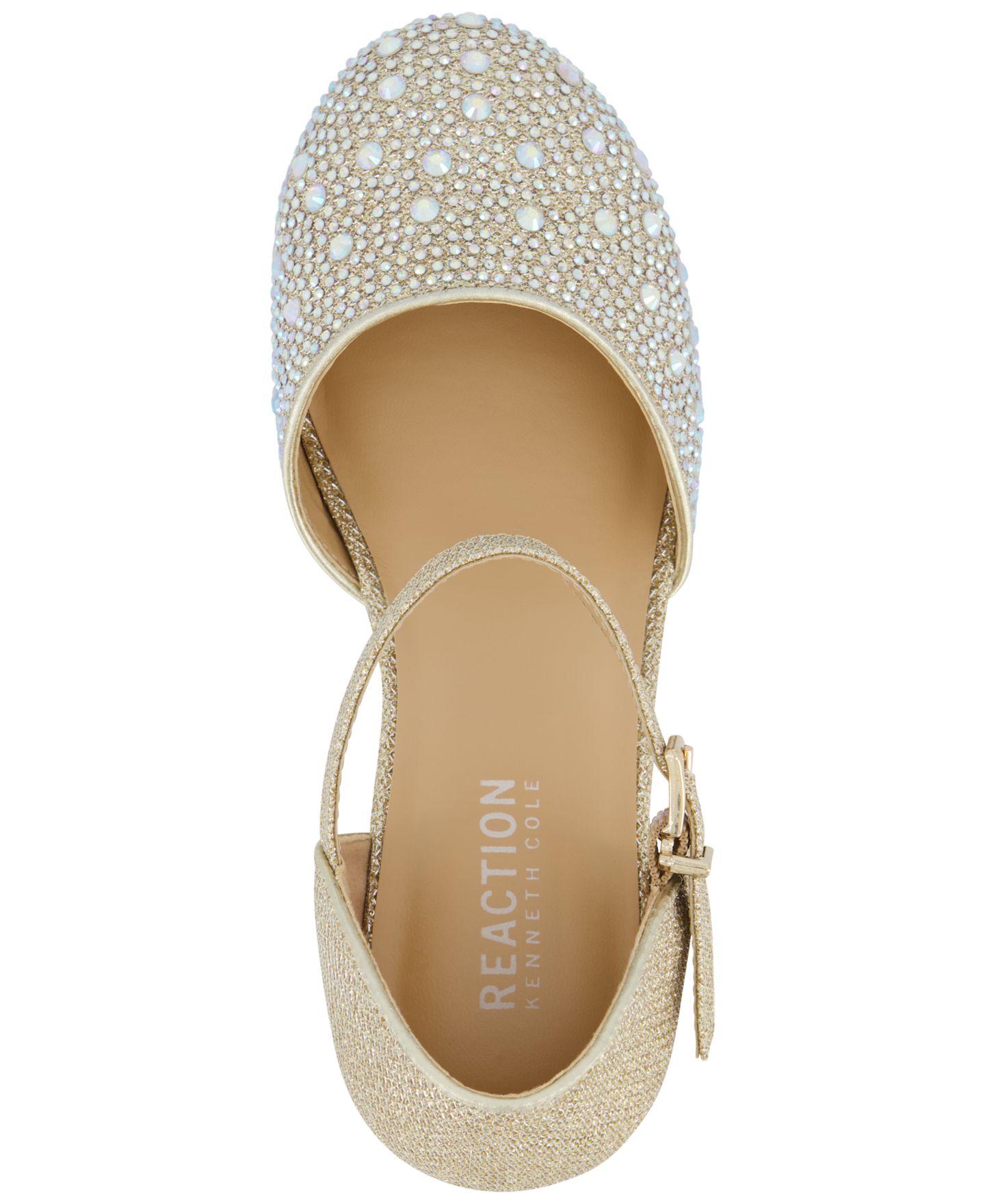 Сандалии Kenneth Cole Reaction Crystal-Embellished Ankle-Strap Wedge Shoes для девочек, цвет: Серебряный — фото 5