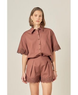 Women's Linen lace Shirt