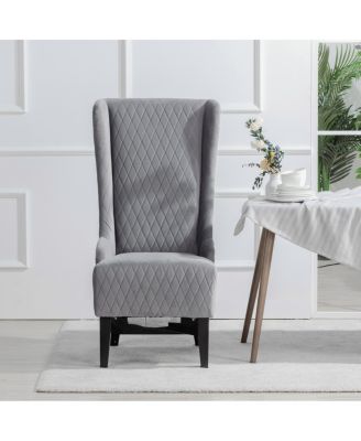 Velvet High-Back Accent Chair