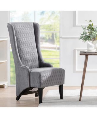 Velvet High-Back Accent Chair