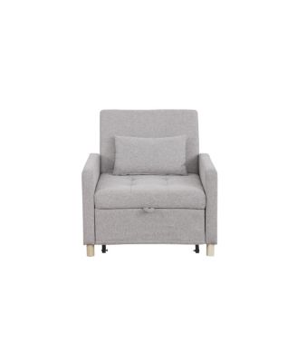 Convertible Sleeper Sofa Chair Bed with Pillow, Adjustable Multi-Functional Sleeper Chair