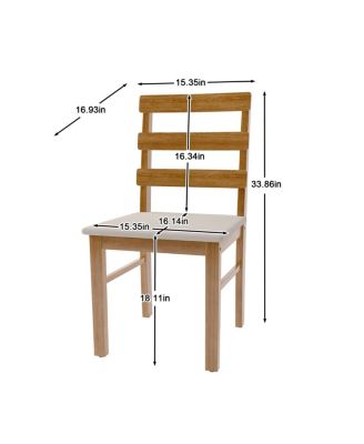 Scandinavian Style Upholstered Dining Chair (Original Wood)
