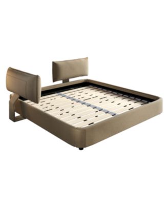 King Size Cloud Bed Frame with Oversized Padded Movable Headboard