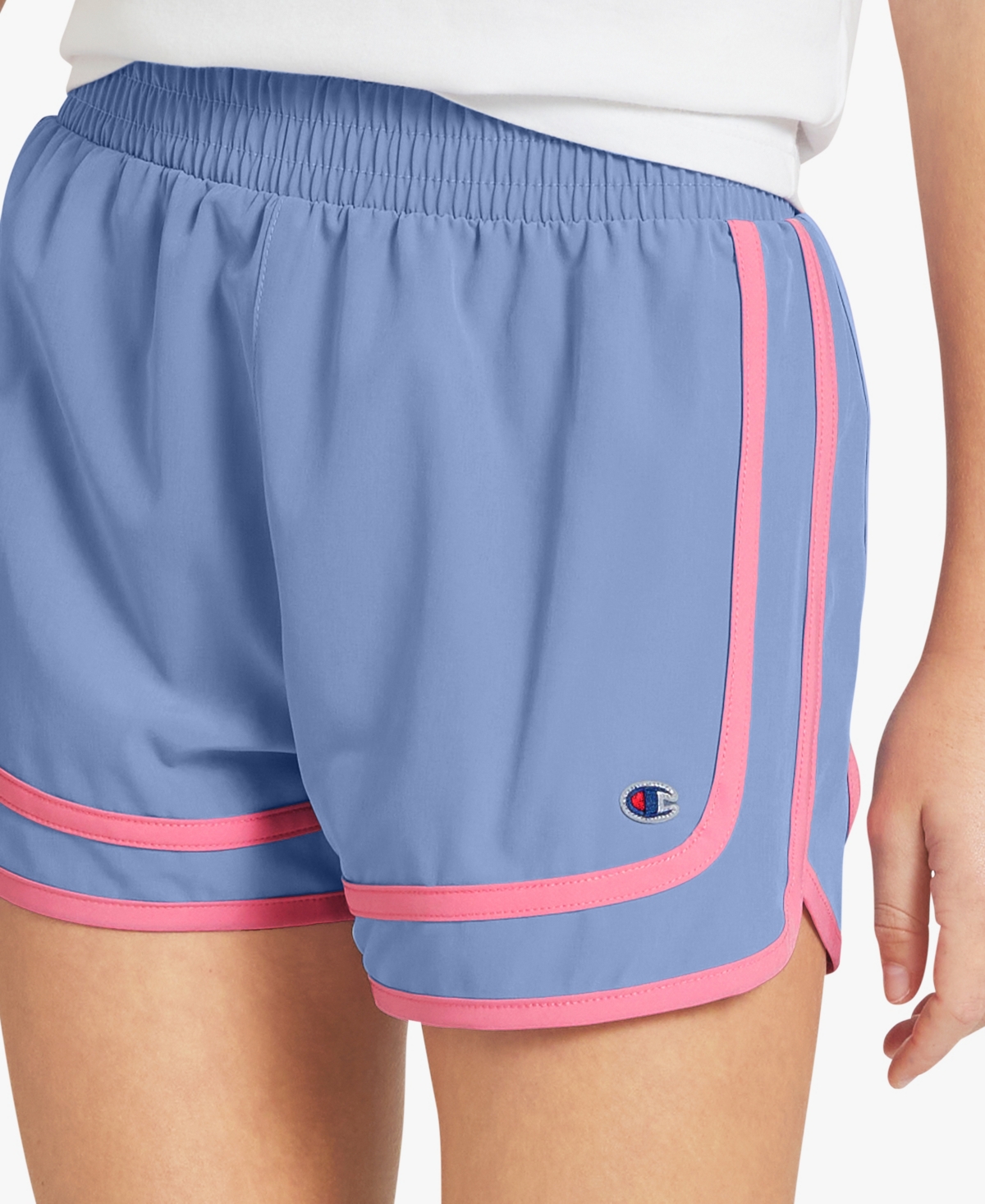 Champion Girls' 7-16 Two-Tone Varsity Pull-On Shorts