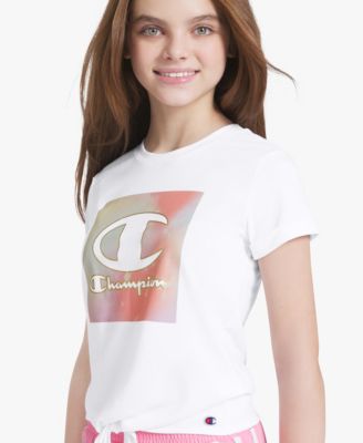 Girls' 7-16 Tie-Front Crewneck T-Shirt