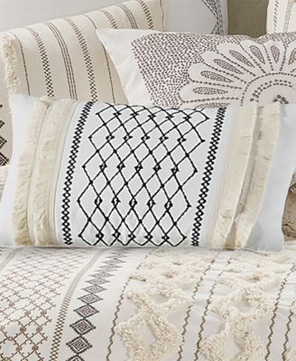 Bea Embroidered Decorative Pillow, 12" x 20"