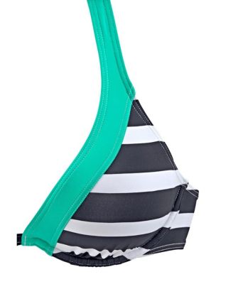 Women's Striped Underwire Bikini Swimsuit Top Bra Sizing