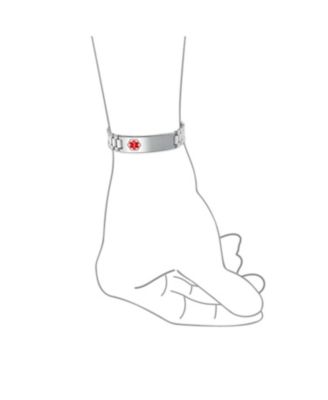 Blank Medical Identification Medical ID Band Link Bracelet Stainless Steel 8.5 Inch
