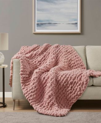 Chunky-Knit Chenille Throw, 50" x 60"