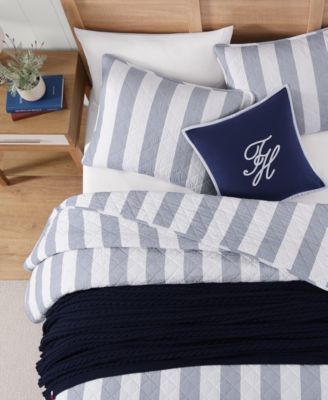 Capri Stripe Cotton Reversible 2-Pc. Quilt Set, Twin