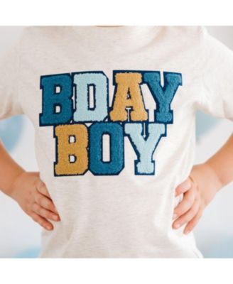 Toddler Boys Birthday Patch Short Sleeve T-Shirt
