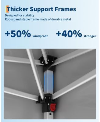 10x20 FT Pop Up Canopy with 6 Sidewalls, Outdoor Instant Tent with Wheeled Carry Bag, Beach Tent with One Push Setup, Portable Gazebo Shelter