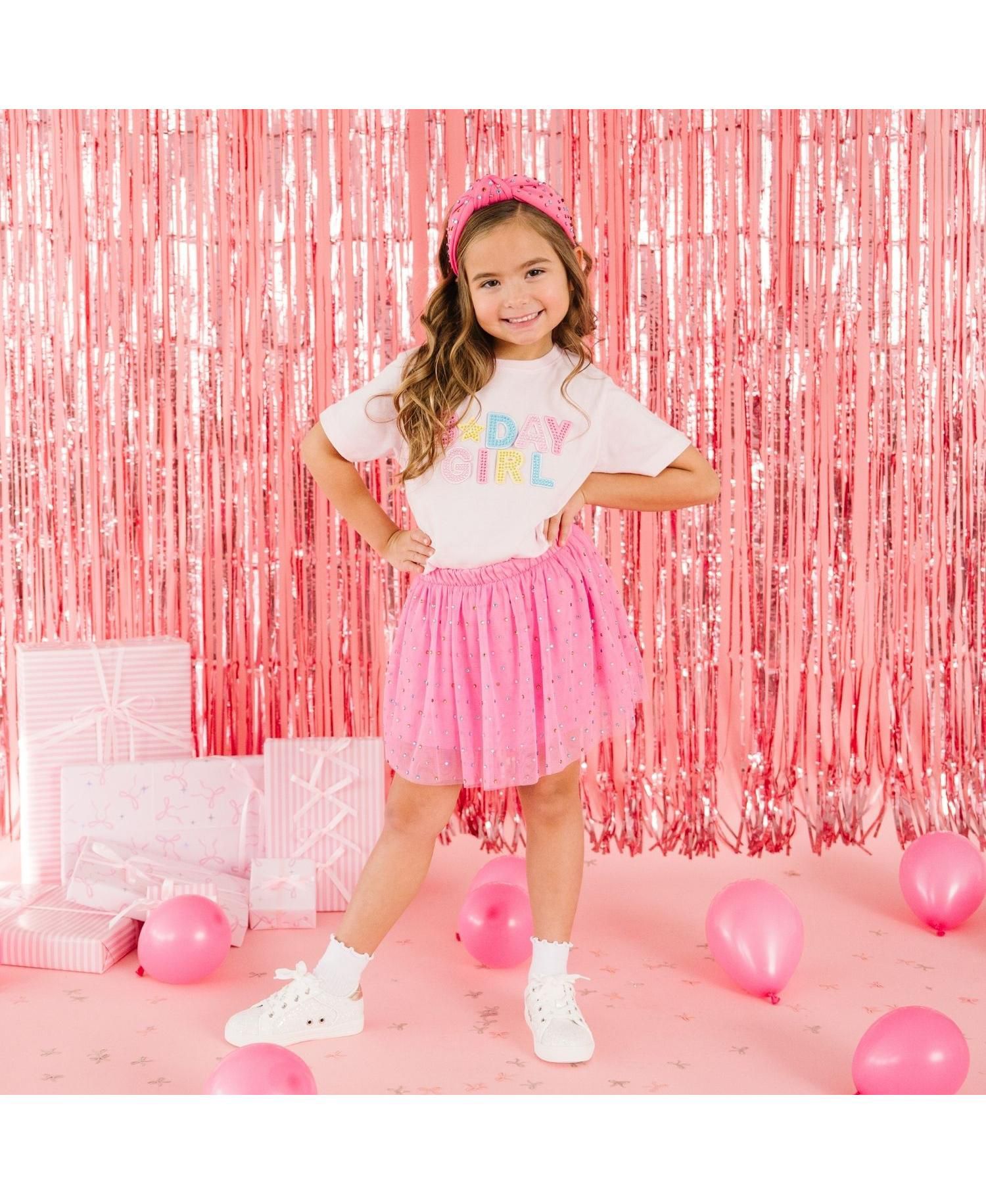 Little Girls Raspberry Rhinestone Tutu