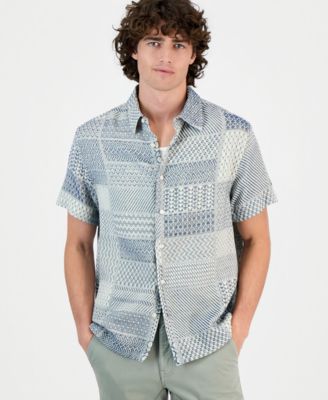 Men's Malik Cotton Patchwork Jacquard Shirt
