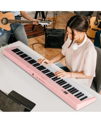 88 Key Foldable Electric Keyboard Piano with Wireless MIDI and Dual Speakers
