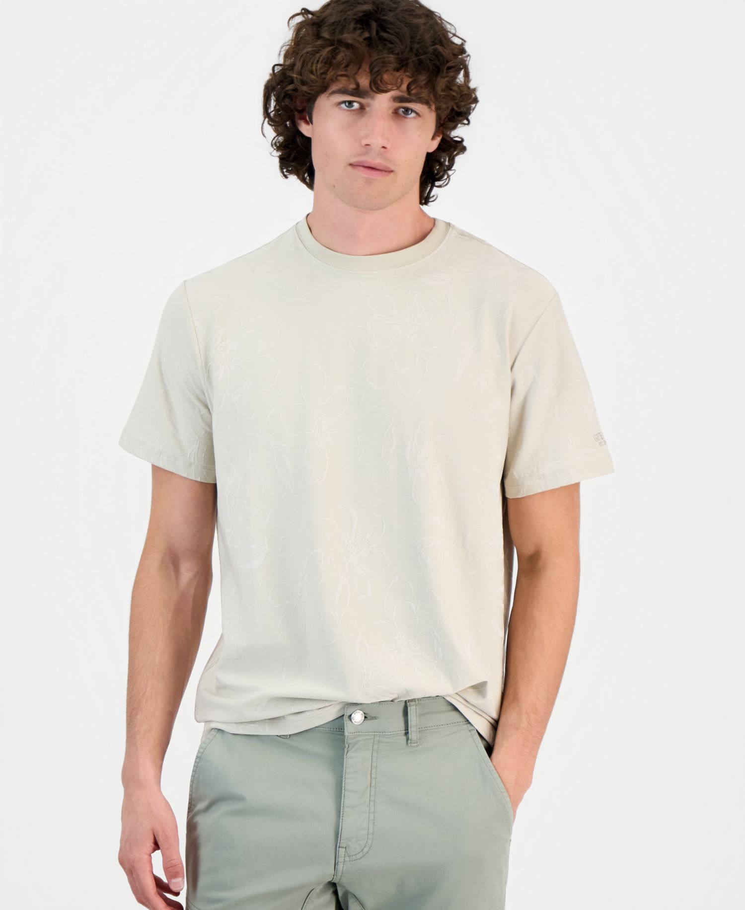 Men's Jacquard Allover Crewneck T-Shirt