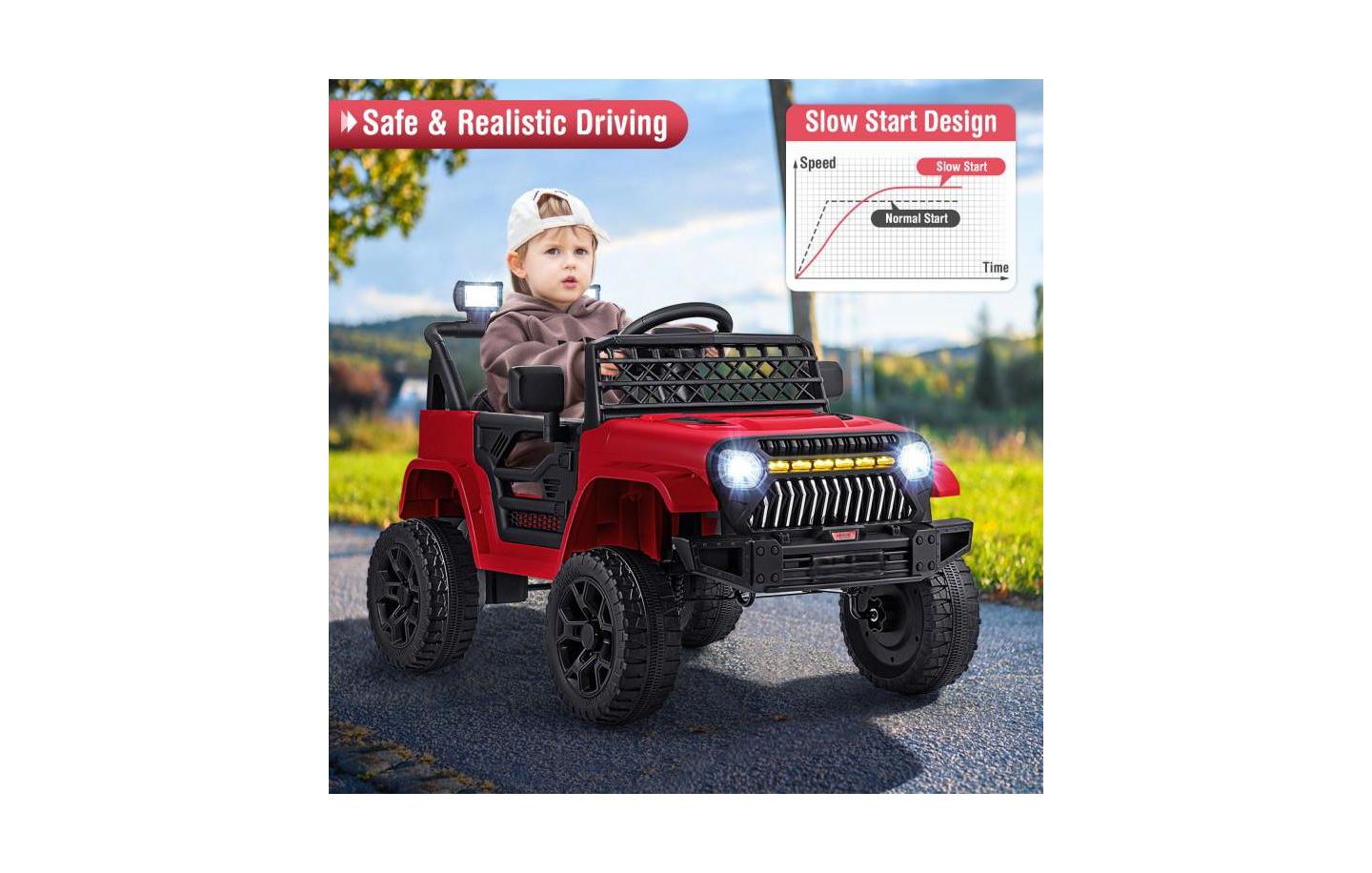 Детская игрушка HONGGE Kids' Ride-On Truck with Parental Remote Control and Dual Motors, Ages 3+, цвет: Красный — фото 7