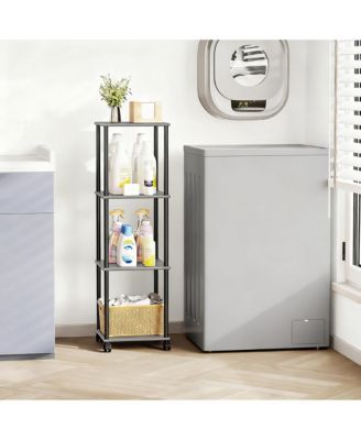 Mobile Storage Rack with Locking Wheels for Bathroom, Kitchen, Laundry