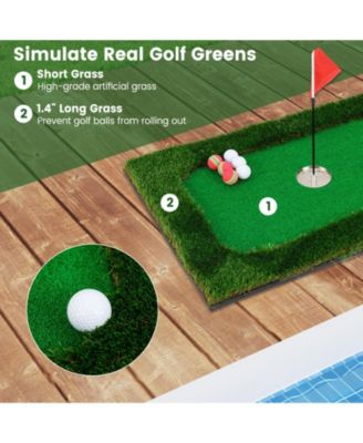 Floating Pool Golf Green Set with 6 Golf Balls & Flag
