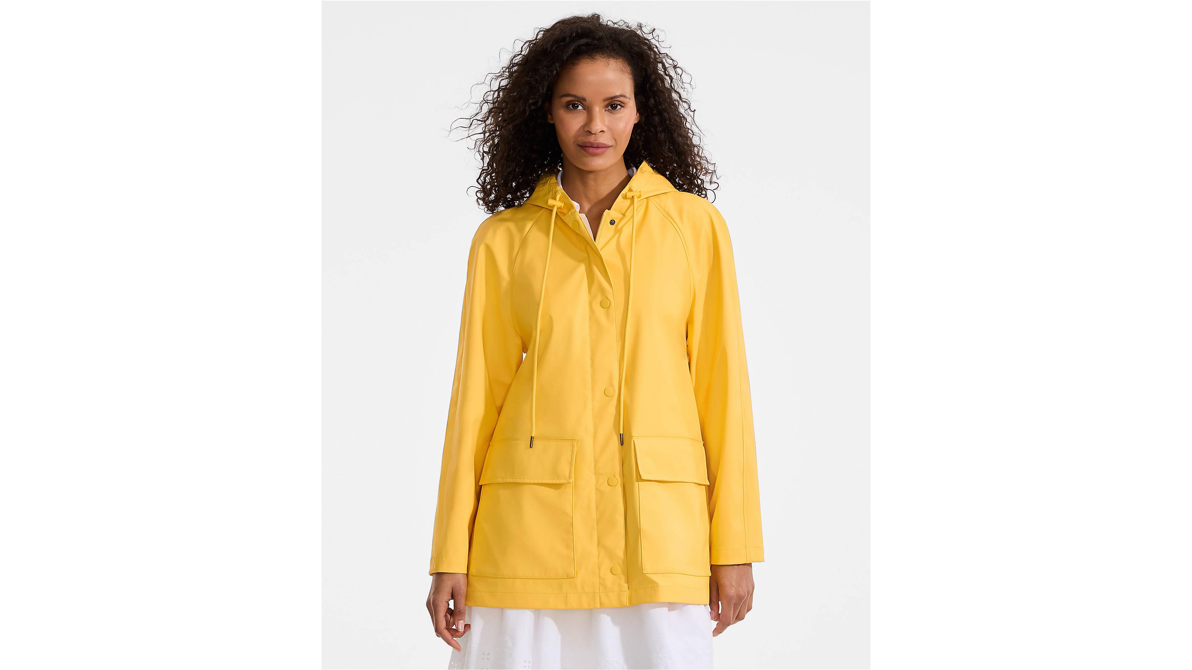 Lands' End Women's Petite Squall A-line Slicker Raincoat
