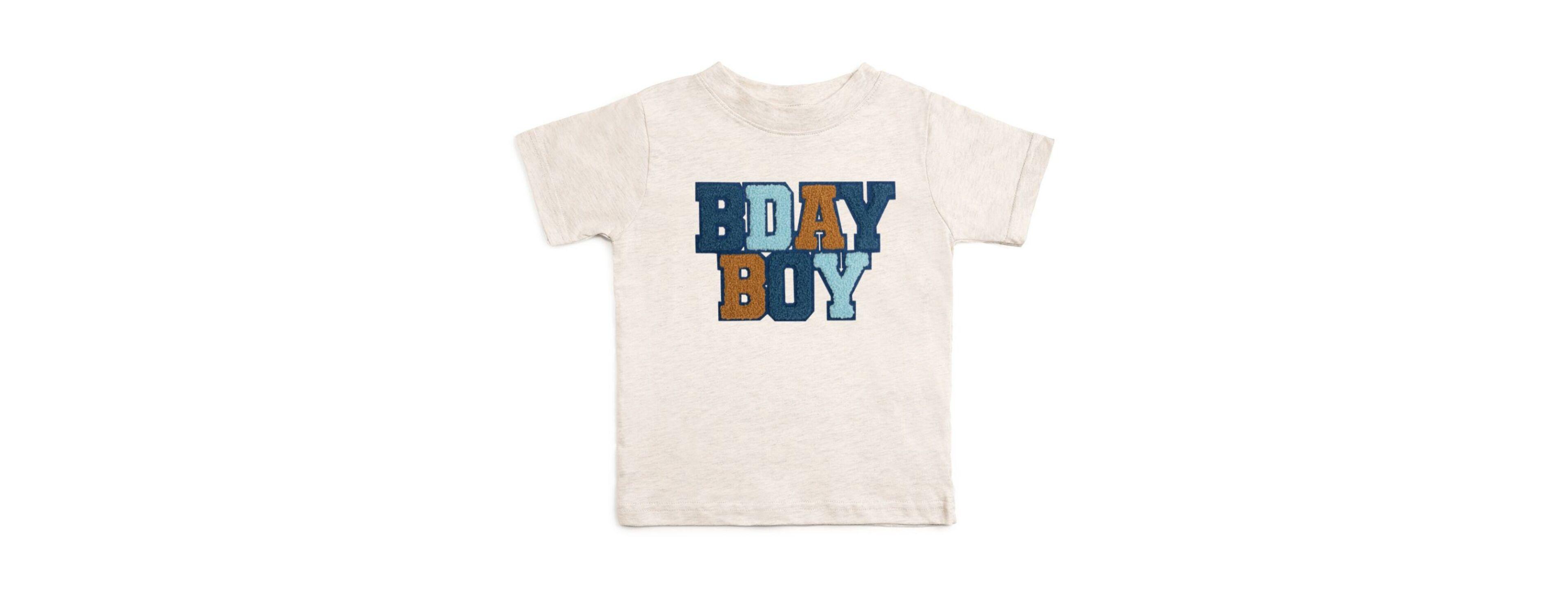 Sweet Wink Little Boys Birthday Boy Patch Short Sleeve T-Shirt