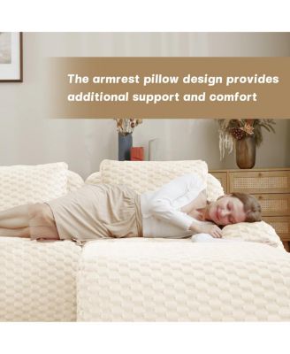 Modern L-Shaped Flannelette Sectional Sofa with Movable Ottoman