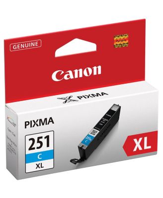 CLI-251 XL Cyan Ink Tank for Select PIXMA iP, iX, MG, MX Series Printers
