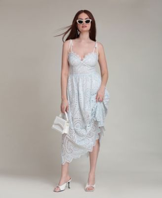 Women's Sweetheart Neck Midi Dress