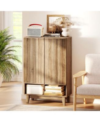 Shoe Organizer with 6 Shelves and Decorative Doors