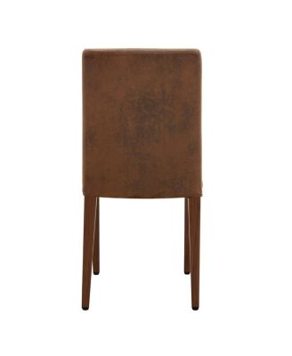 Brown Walnut Dining Chair with Ergonomic Buckle Backrest