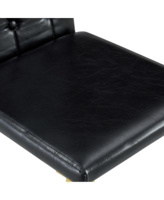 Streamdale Elegant PU Dining Chair with Ergonomic Buckle Backrest