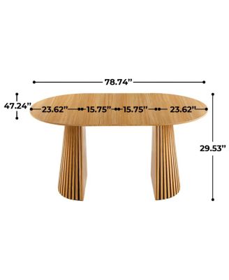 Extendable Mid-Century Modern Pedestal Dining/Coffee Table (6-10 People)