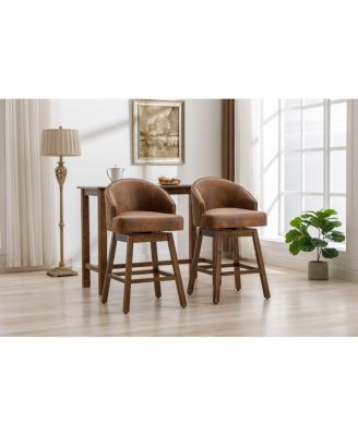 Rotating Bar Chair, Counter Height with Backrest & Footrest