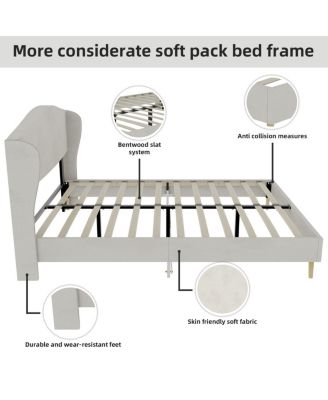 Velvet Upholstered Queen Bed