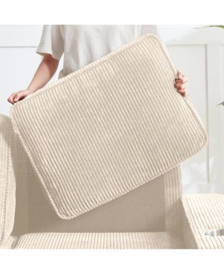  83.86" Corduroy Modern Compressed 3-Seater Sofa