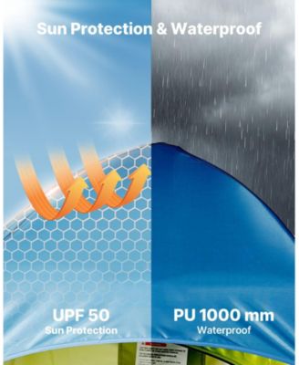 1-Room Camping Shower Tent Privacy Shelter with Stakes and Carry Bag