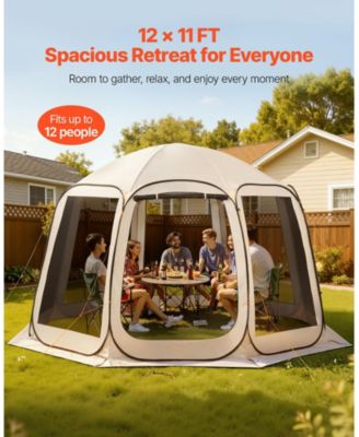 12 x 11 Ft Pop-Up Screen House Tent for 10-12 People