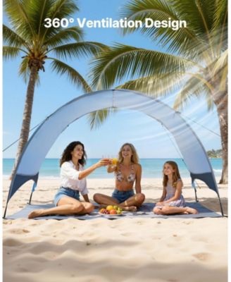 Beach Tent Sun Shelter with UPF 50+ Protection and Carry Bag