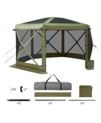 10 x 10 Ft Pop-Up Gazebo Screen Tent for 6-8 People