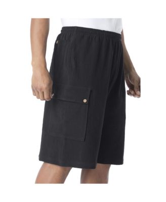 Big & Tall Full Elastic Waist Gauze Cargo Shorts